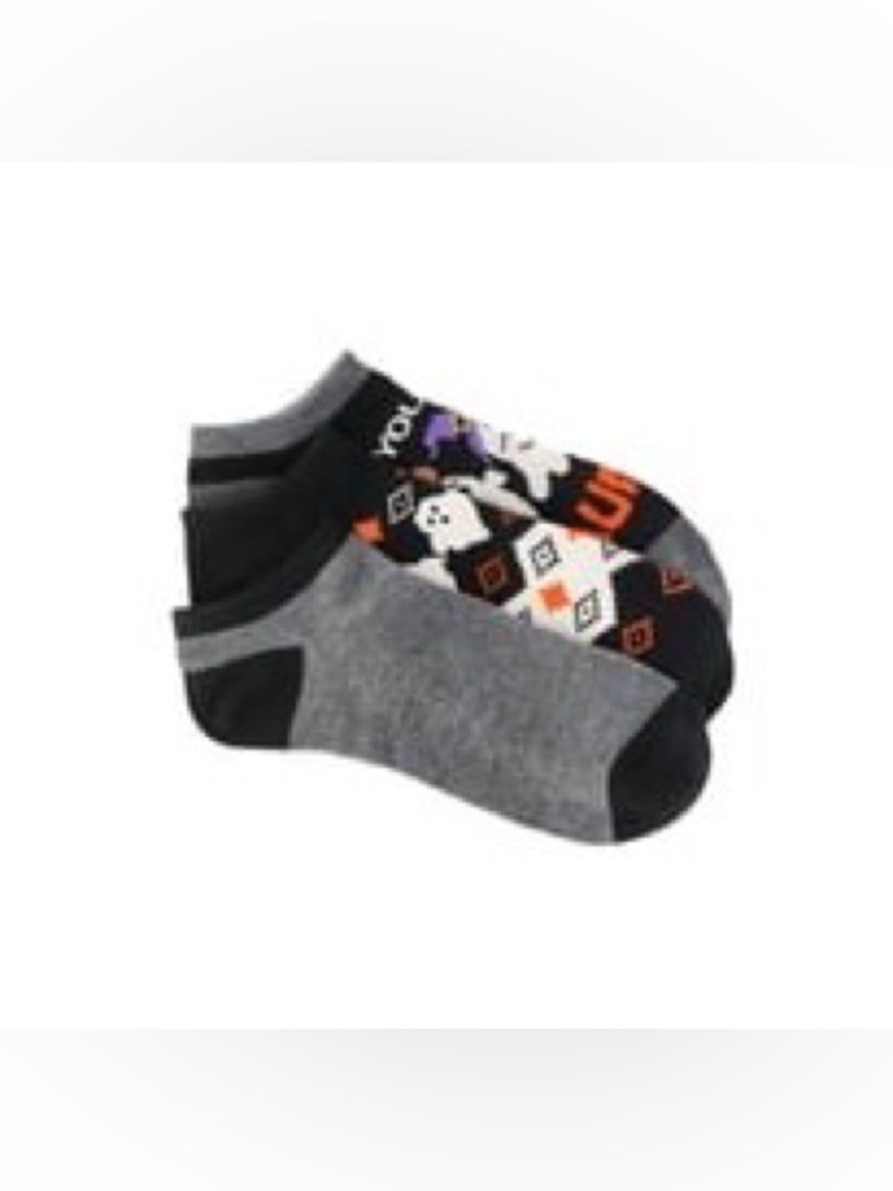 Halloween Ghosts No Show Socks 3 Pack